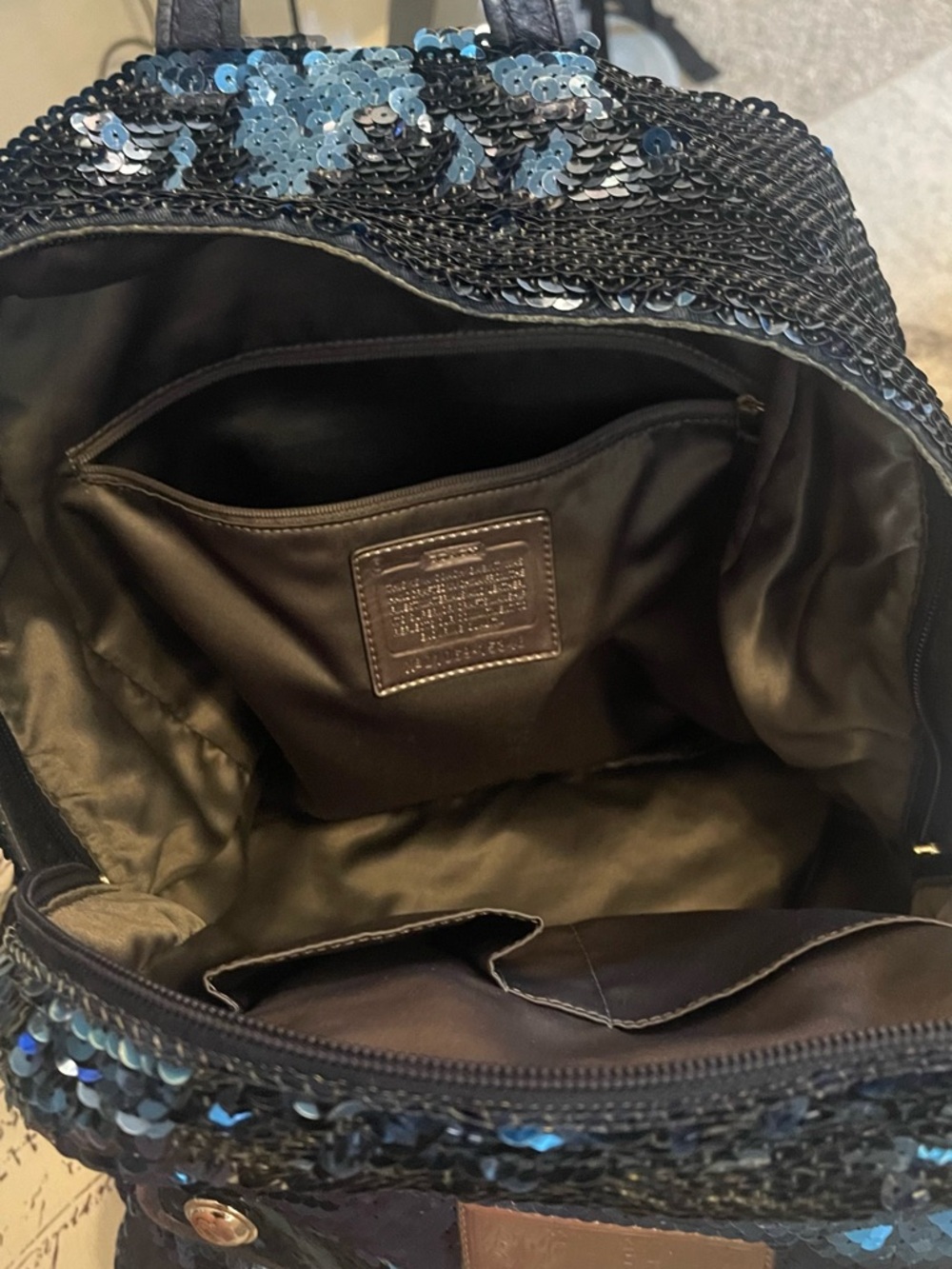 EUC Vintage Coach Poppy Sequin Spotlight Backpack Limited Edition - Picture 12 of 16